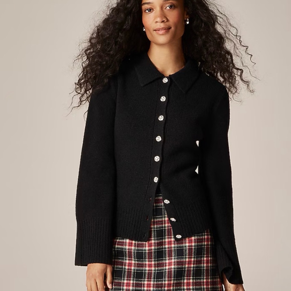 J CREW‎ SIZE S Milano-stitch cinched-waist cardigan CO602